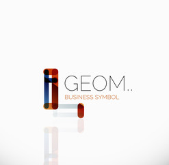 Logo, linear abstract geometric icon