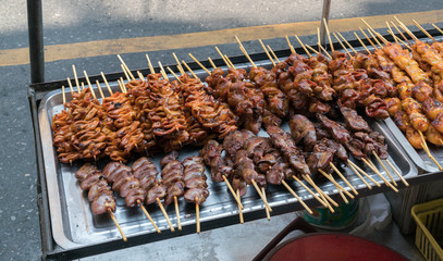 Grilled chicken skewers
