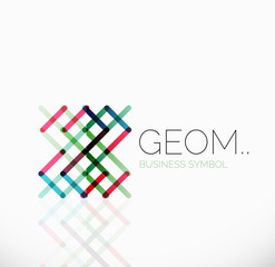 Logo, linear abstract geometric icon