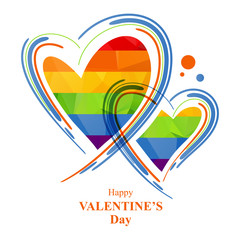 rainbow hearts
