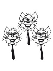 face head nerd geek hornbrille tie clever funny team 3 friends group pattern