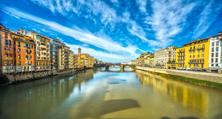 Fototapeta na wymiar View from Ponte Vecchio, Florence.