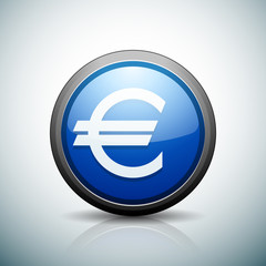 Euro button sign