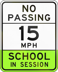 Road sign used in the US state of Arizona - school zone