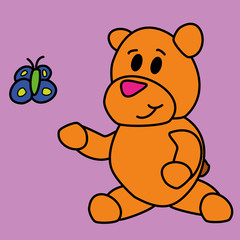 Bear drawing for kids - 102071276