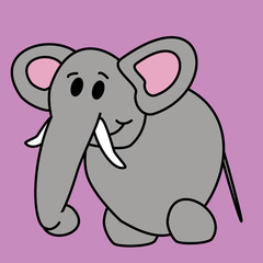 Elephant drawing for kids