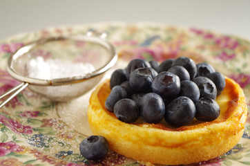Käsetörtchen mit Blaubeeren