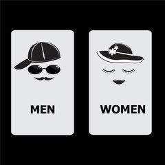 Toilet Sign, Fitting room sign