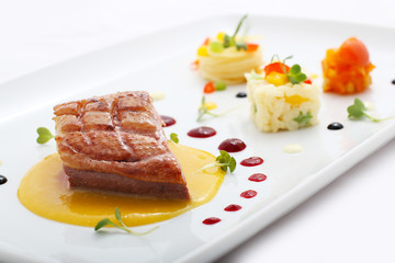 Duck breast with orange sause