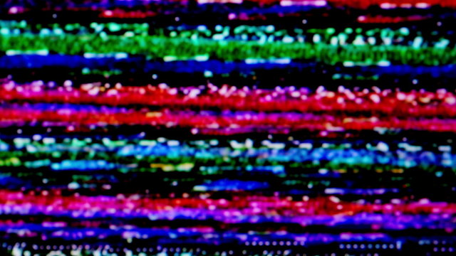 TV signal with bad interference. 4K 3840x2160 UHD video.
