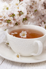 Obraz na płótnie Canvas spring cup of tea