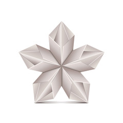 Origami flower isolated on white vector