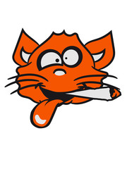 crazy fun party drug funny face head pothead weed joint smoking smoken hemp cannabis cat