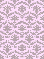 Vector colorful damask seamless floral pattern background. Color