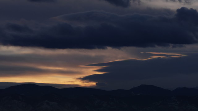 Fast Moving Clouds at Sunset