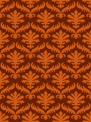 Vector colorful damask seamless floral pattern background. Color