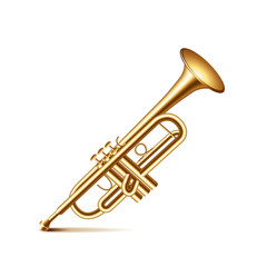 Obraz na płótnie Canvas Trumpet isolated on white vector