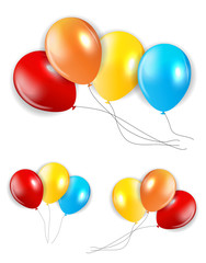 Set of Colored Balloons, Illustration. 