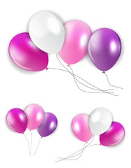 Set of Colored Balloons, Illustration. 
