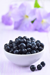 Fresh ripe blueberries