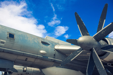 Engine of an old airplane