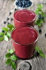 Blueberry juice smothie