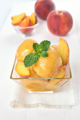 Peach ice cream
