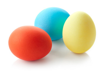 Colored easter eggs