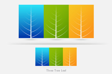 Eco friendly ,three tree leaf concept