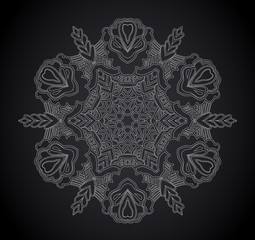 Vintage floral frame. Element for design.