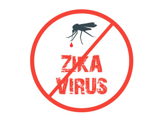 No Zika Virus in red Circle - 102078449