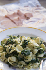 fresh orecchiette with broccoli rabe