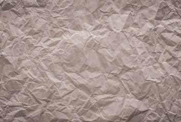 background and texture of brown Wrinkled paper