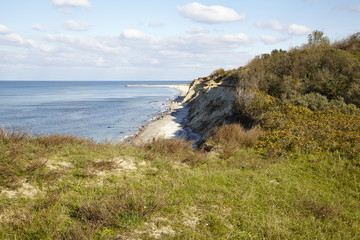 An der Steilküste Hohes Ufer zwischen Ahrenshoop und Wustrow auf der Halbinsel Fischland,...