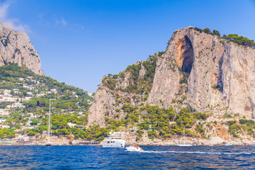 Landscape with coastal rocks of Capri island