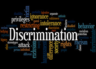 Discrimination, word cloud concept 4