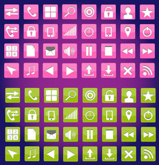 Set of flat icons for mobile app and web