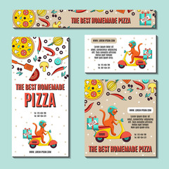 Set of Pizza flyer.