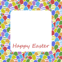 Happy Easter egg greeting card cover design