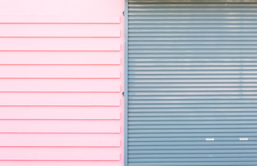 Rolling steel door of the large warehouse.