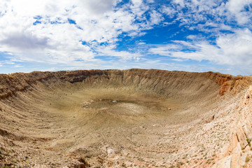 View of the Meteor Crater, Flagstaff, Arizona