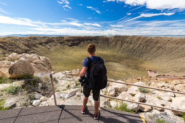 View of the Meteor Crater, Flagstaff, Arizona