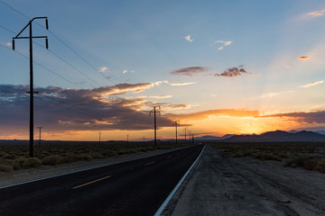 Sunset near Trona, California