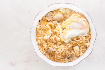 Thai style noodle, Mama with egg and meat