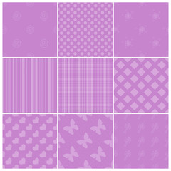 Beautiful textures collection isolated on white background