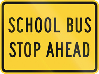 Road sign used in the US state of Delaware - school zone sign