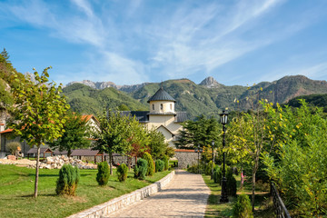 Kolasin, Montenegro - September 29, 2012: Serbian Orthodox Moraca monastery in Montenegro....