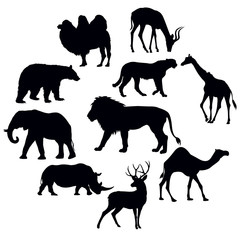 Naklejka premium animal silhouettes