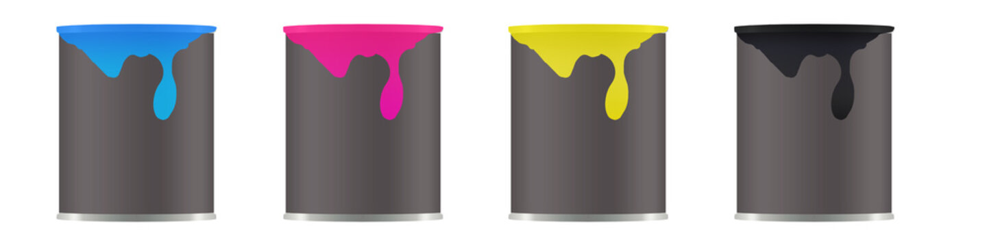 cmyk2 CyanMagentaYellowKey - CMYK Farbt&ouml;pfe - 4to1 g4224