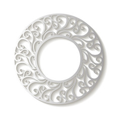 Round frame with an ornament